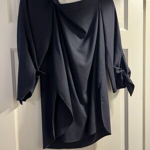 Tibi Elegant Navy Drape Top size 6